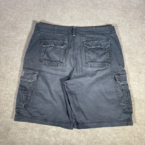 Union Bay Cargo Shorts Mens 36 Navy Blue Cotton Utilty Baggy Skater Grunge Y2K - Picture 2 of 10